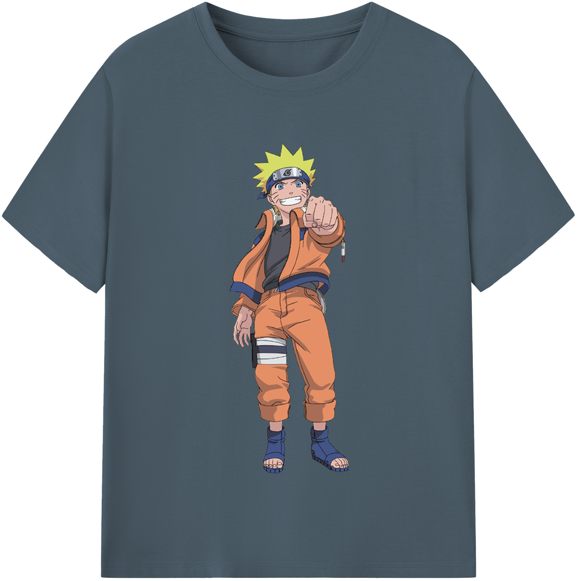 （画像用） NARUTO -ナルト- うずまき ナルト Uzumaki Naruto 綿100％半袖Tシャツ（フロントプリント）
